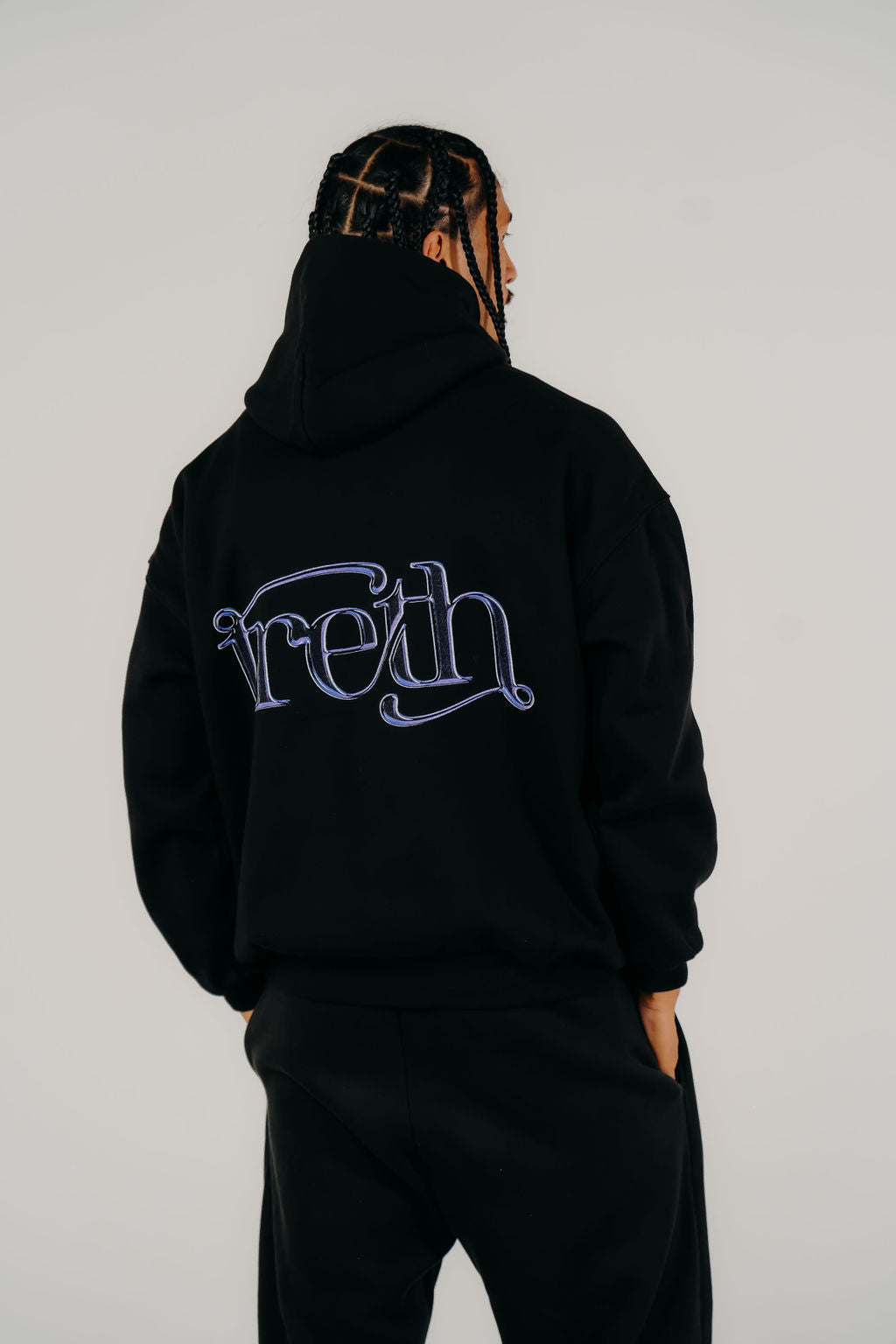 Purple Glass Classic Hoodie - Black – treth